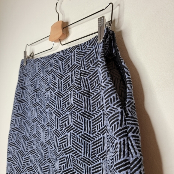 COP COPINE Melofeebis Jacquard Graphic‎ Mini Skirt Blue Women 40 EU Faux Leather - Picture 6 of 14